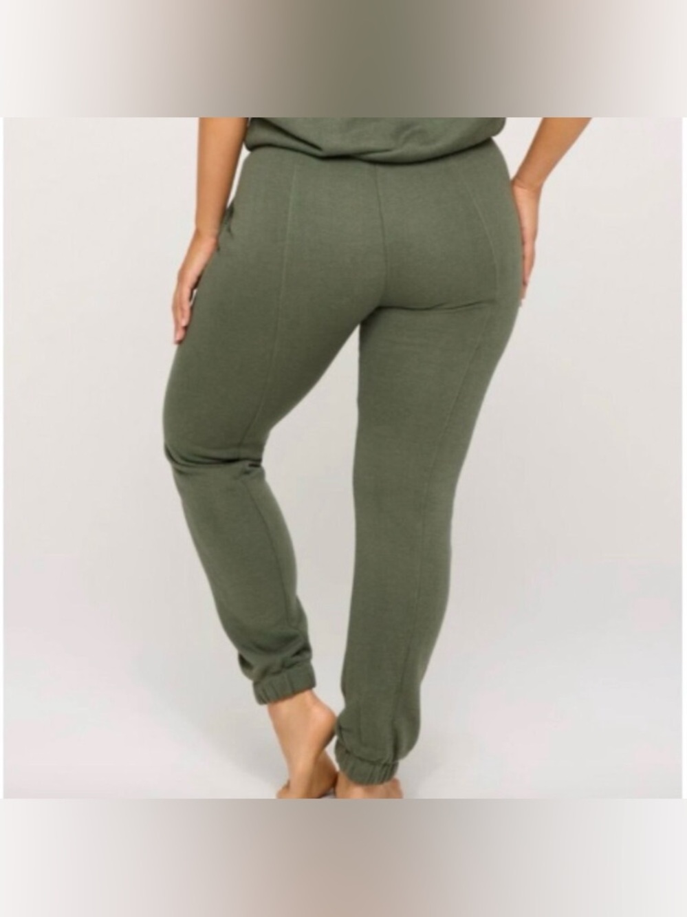 ✨ NWT Spiritual Gangster Shelly Off Shoulder Jumpsuit - Large Olive Lounge Set - Picture 6 of 14